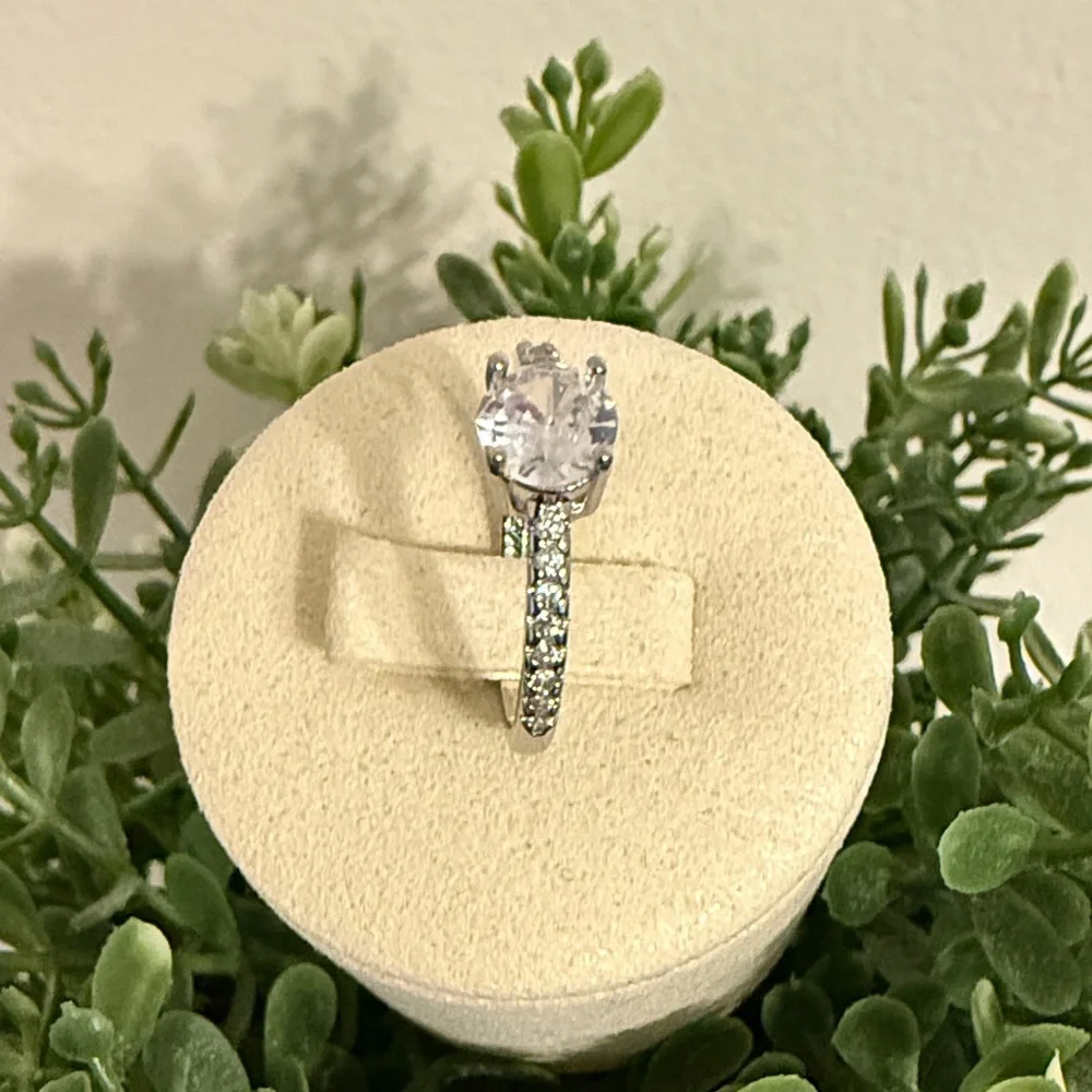 Cubic Zirconia Ring Size 6 Engagement Ring Wedding Women’s Ring occasions Ring 6 - Picture 4 of 6